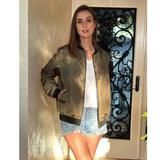 Langärmlige Bomberjacke Für Damen | Reissverschluss