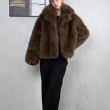 Iris | Damen Kunstpelz Mantel