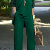 Lässiger zwei-teiliger Satz mit Weste und langer Hose