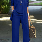 Lässiger zwei-teiliger Satz mit Weste und langer Hose