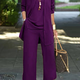 Lässiger zwei-teiliger Satz mit Weste und langer Hose