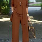 Lässiger zwei-teiliger Satz mit Weste und langer Hose