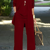 Lässiger zwei-teiliger Satz mit Weste und langer Hose