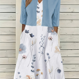 Top & geblümtes Kleid Set