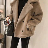 Damen Teddyjacke im Aviator-St