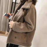 Damen Teddyjacke im Aviator-St