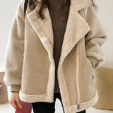 Damen Teddy Pilotenjacke – Warm und Stilvoll für Herbst & Winter