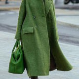 Damen Oversized Mantel mit Doppelreihe