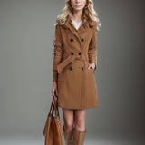 Damen Wintermantel - Klassisches Design mit hohem Kragen