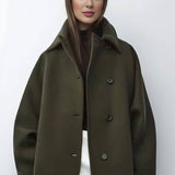 Mi-Longue Damen Mantel – Oversized & elegant