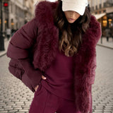 Damen Parka mit Kunstfellkapuze – Oversized Winterjacke