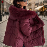 Damen Parka mit Kunstfellkapuze – Oversized Winterjacke