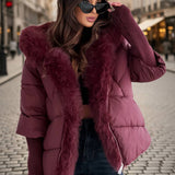 Damen Parka mit Kunstfellkapuze – Oversized Winterjacke