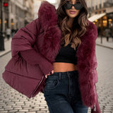 Damen Parka mit Kunstfellkapuze – Oversized Winterjacke