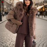 Damen Parka mit Kunstfellkapuze – Oversized Winterjacke