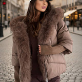Damen Parka mit Kunstfellkapuze – Oversized Winterjacke