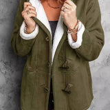 Damenmantel aus Wildlederimitat mit Fleecefutter