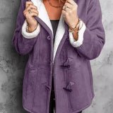 Damenmantel aus Wildlederimitat mit Fleecefutter