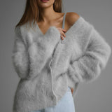 Isabella | Damen Cardigan Oversized mit Knopfleiste