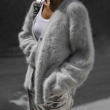 Isabella | Damen Cardigan Oversized mit Knopfleiste