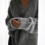 Isabella | Damen Cardigan Oversized mit Knopfleiste