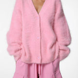 Isabella | Damen Cardigan Oversized mit Knopfleiste