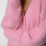 Isabella | Damen Cardigan Oversized mit Knopfleiste