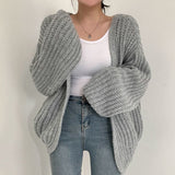 Jemma | Damen Oversized Offener Front Cardigan
