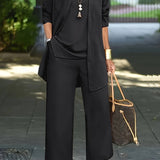 Lässiger zwei-teiliger Satz mit Weste und langer Hose